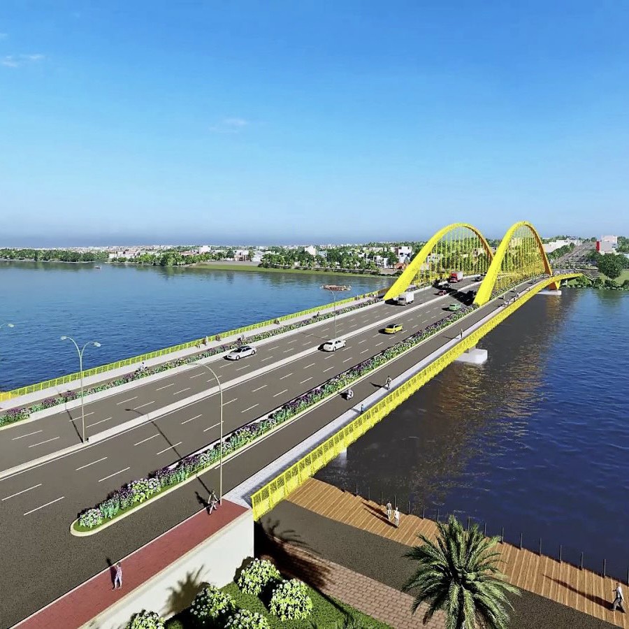  Cầu vượt sông Hương sẽ là một điểm nhấn mới trong cấu trúc đô thị tỉnh Thừa Thiên Huế.