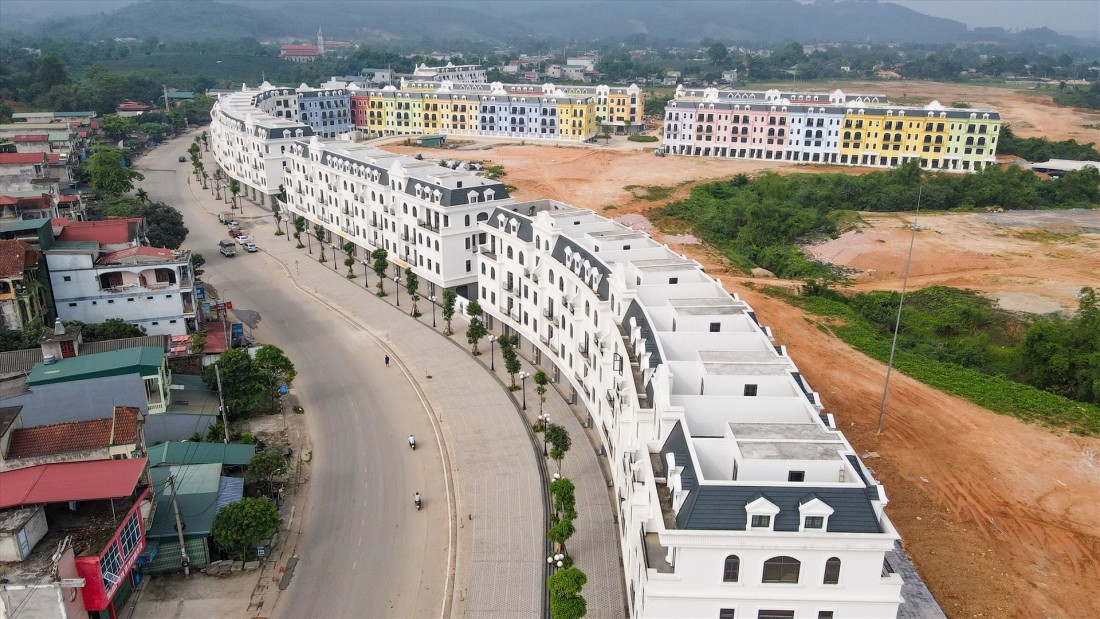 Một khu đô thị đang triển khai xây dựng tại suối khoáng Mỹ Lâm (Yên Sơn, Tuyên Quang). Ảnh: Nguyễn Tùng