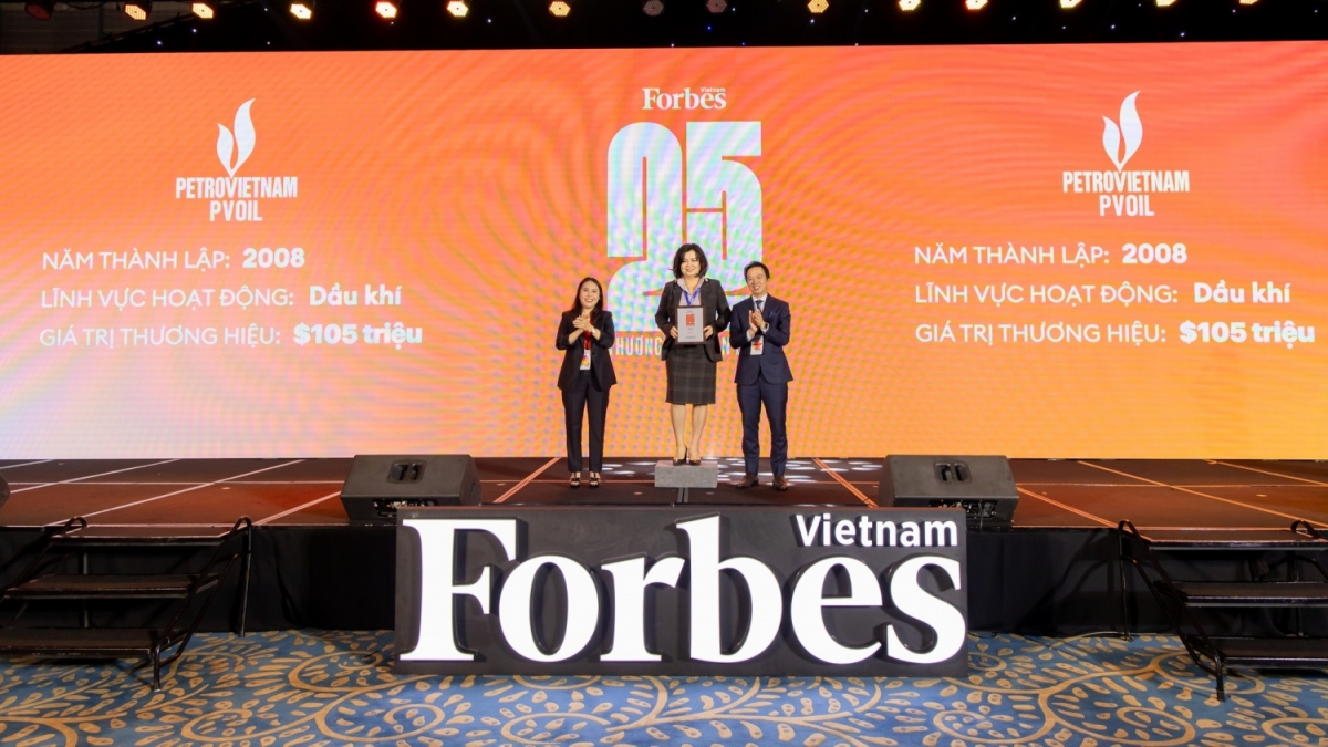 PVOIL được Forbes Việt Nam xác định giá trị 105 triệu USD