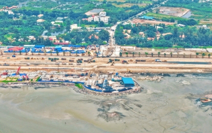 Vinhomes Cần Giờ sử dụng công nghệ san lấp lấn biển bền vững hàng đầu thế giới