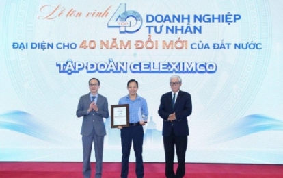 Geleximco được vinh danh Top doanh nghiệp tư nhân tiêu biểu đại diện cho 40 năm đổi mới đất nước